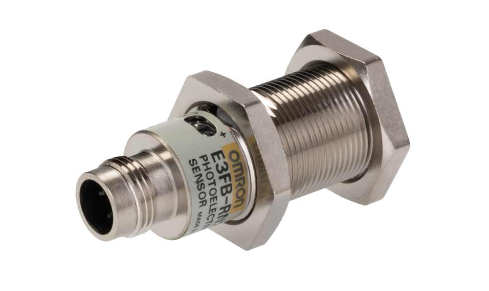 Omron E3FB-RN21, Retroreflective Photoelectric Sensor, Barrel Sensor, 100 mm → 4 m Detection Range