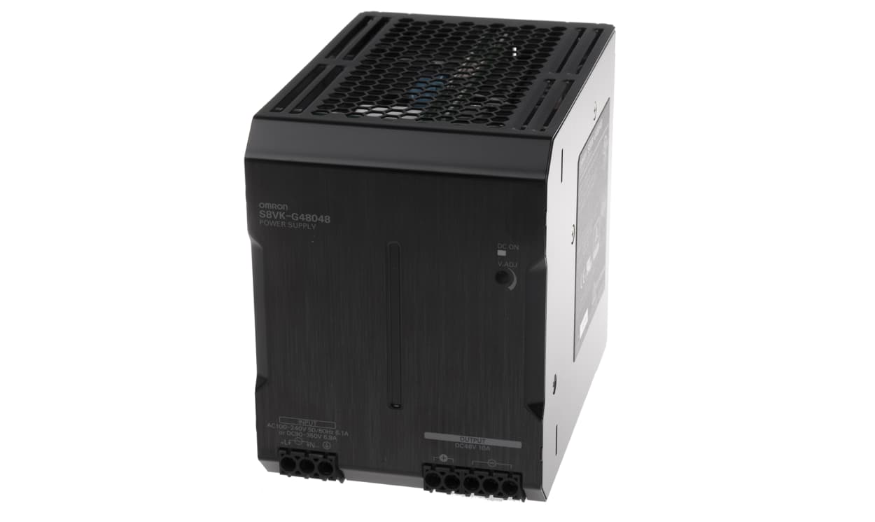 Omron S8VK-G48048, S8VK-G Switched Mode DIN Rail Power Supply, 100 → 240 V ac / 90 → 350V dc ac, dc Input, 48V dc dc