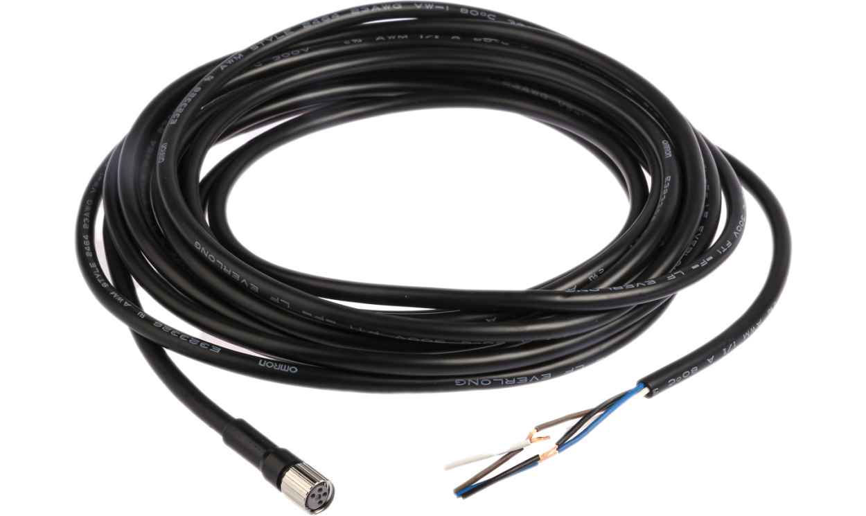 Omron XS3F-M8PVC4S5M, Straight Female 4 way M8 to Unterminated Sensor Actuator Cable, 5m