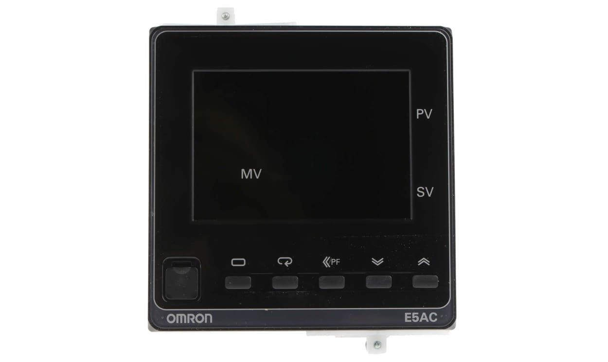 Omron E5AC-CX4A5M-000, E5AC Panel Mount PID Temperature Controller, 96 x 96mm 2/4 Input, 4 Output Linear, Analogue, 4-20 mA, 100 → 240 V - generaltechuae