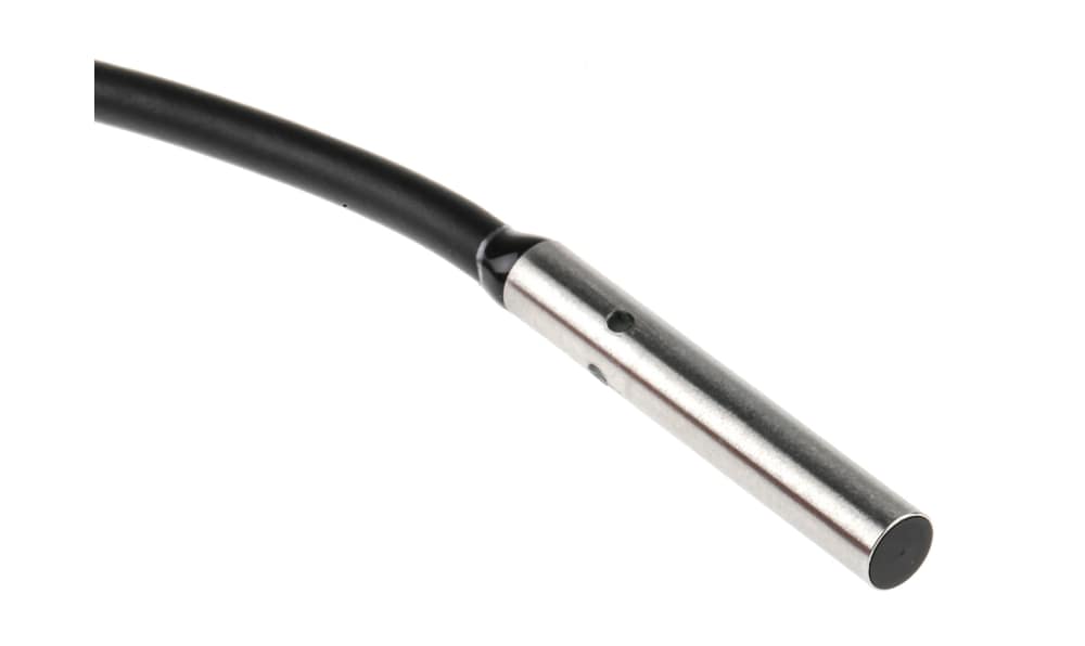 Omron E2E-C04S12-WC-C1 2M, Inductive Smooth Barrel Proximity Sensor, 1.2 mm Detection, NPN NO, 10 → 30 V dc