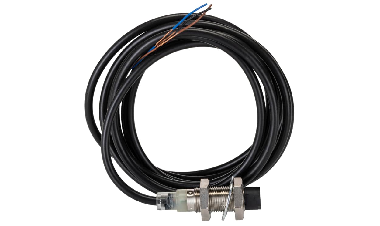 Omron E2B-M12KN08-WP-B2 2M, Inductive Threaded Barrel Proximity Sensor, M12, 8 mm Detection, PNP NC, 12 → 24 V dc - generaltechuae