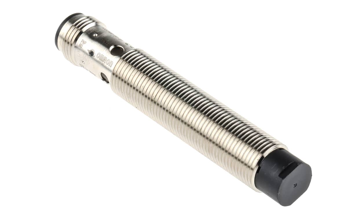 Omron E2B-M12LN08-M1-B1, Inductive Threaded Barrel Proximity Sensor, M12, 8 mm Detection, PNP NO, 12 → 24 V dc - generaltechuae
