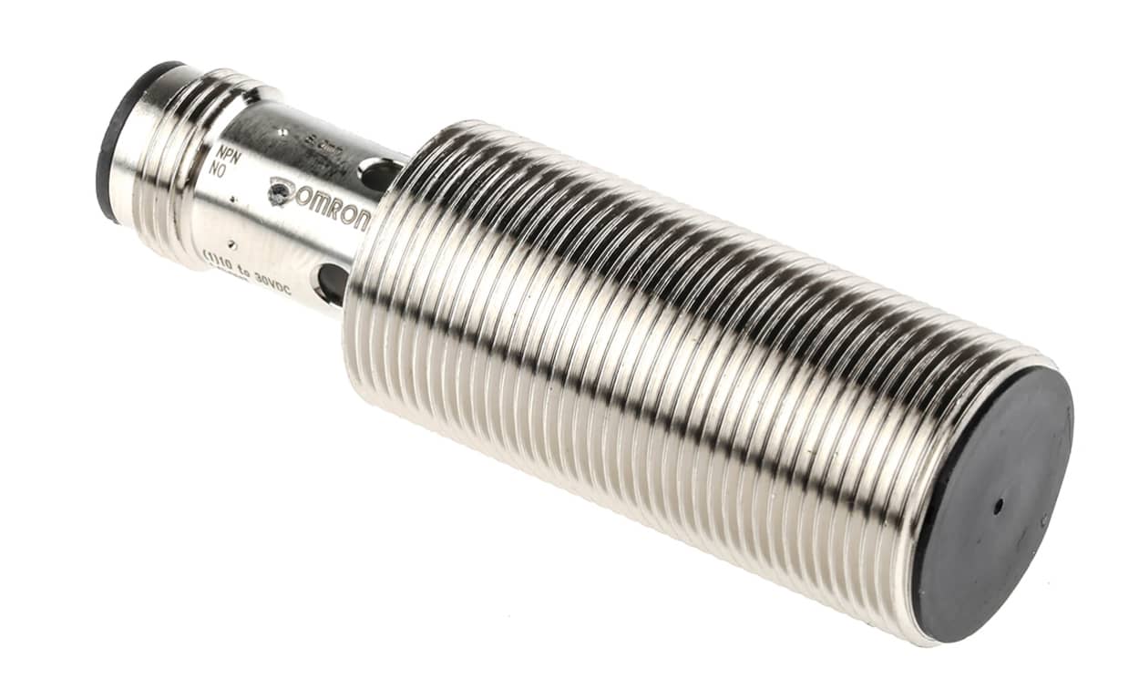 Omron E2B-M18KS08-M1-C1, Inductive Threaded Barrel Proximity Sensor, M18, 8 mm Detection, NPN NO, 12 → 24 V dc - generaltechuae
