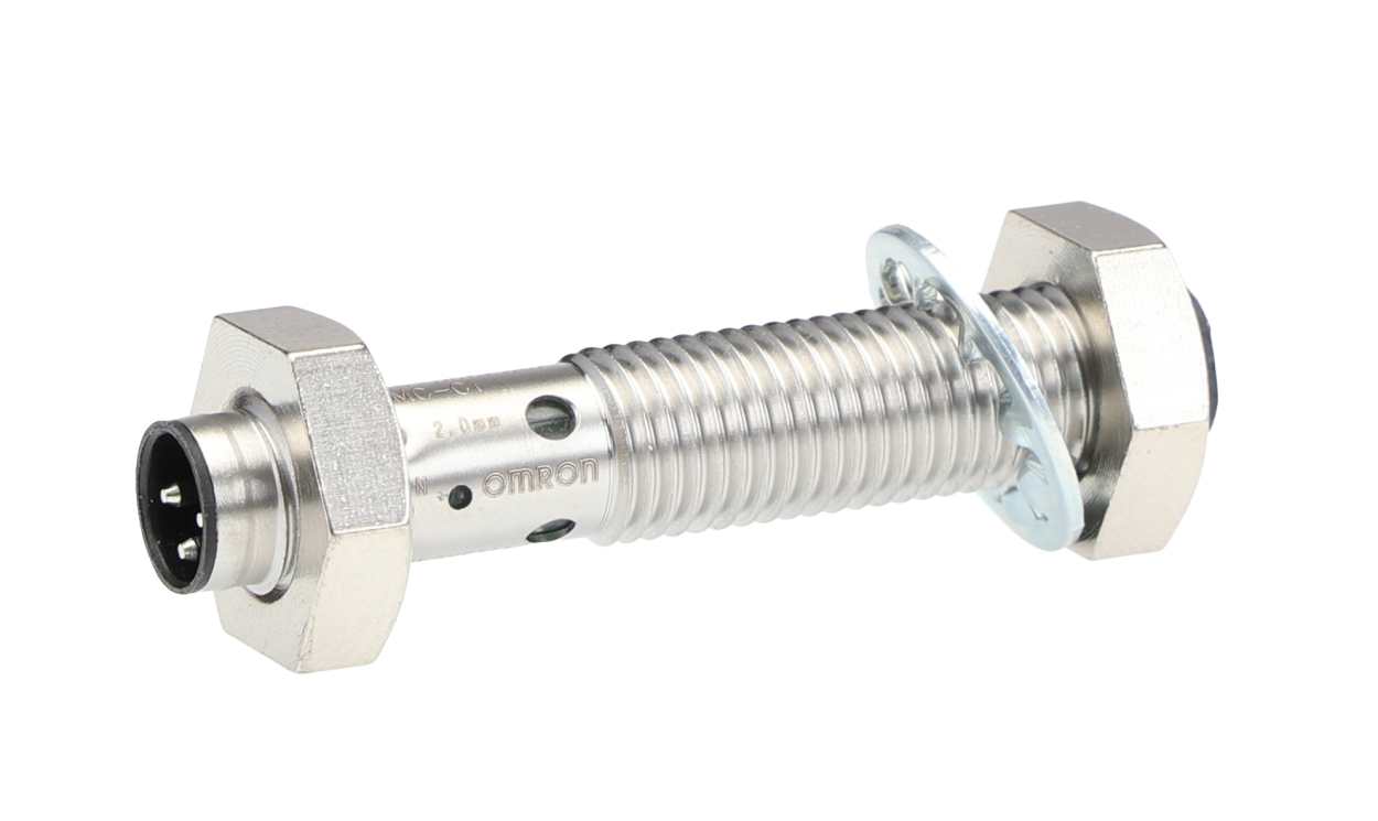 Omron E2B-S08KS02-MC-C1, Inductive Threaded Barrel Proximity Sensor, M8, 2 mm Detection, NPN NO, 10 → 30 V dc