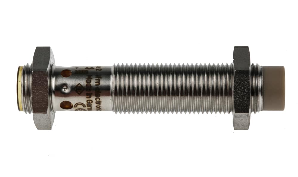 ifm KF5002, Capacitive Threaded Barrel Proximity Sensor, M12, 12 mm Detection, PNP NO, 10 → 36 V dc