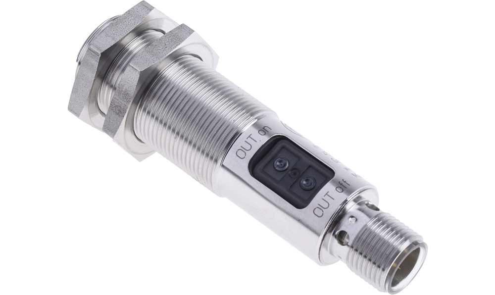 ifm OGE500, Through Beam Receiver Photoelectric Sensor, Barrel Sensor, 25 m Detection Range