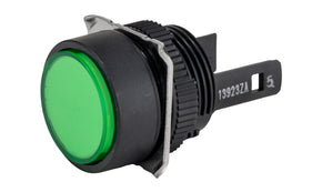 Omron A165L-TGA-24D-2, A16 Series Illuminated Push Button, Panel Mount, 16mm Cutout, DPDT, 24V ac/dc, IP66