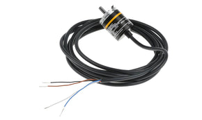 Omron E6A2-CW5C 100P/R 2M, E6A2 Series Incremental Incremental Encoder, 100 ppr, NPN Open Collector Signal, Solid Type, 4mm Shaft