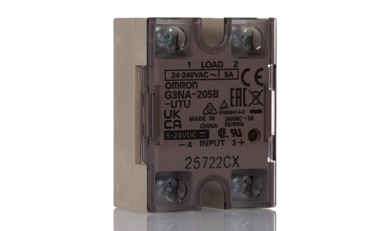 Omron G3NA-205B-UTU 5-24VDC, G3NA Series Solid State Relay, 3 (Without Heatsink) A, 5 (With Heatsink) A Load, DIN Rail Mount, 264 V ac Load, - generaltechuae