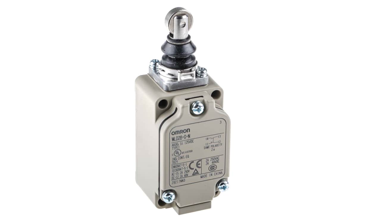 Omron WLD28-G-N, WL Series Roller Plunger Limit Switch, NO/NC, IP67, SPST, 500V ac Max, 10A Max