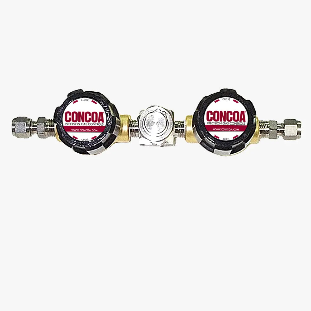 CONCOA 8309830 | 6000 Series Gas Filter | 40-Micron Brass Tee Filter, 1/2 in MNPT