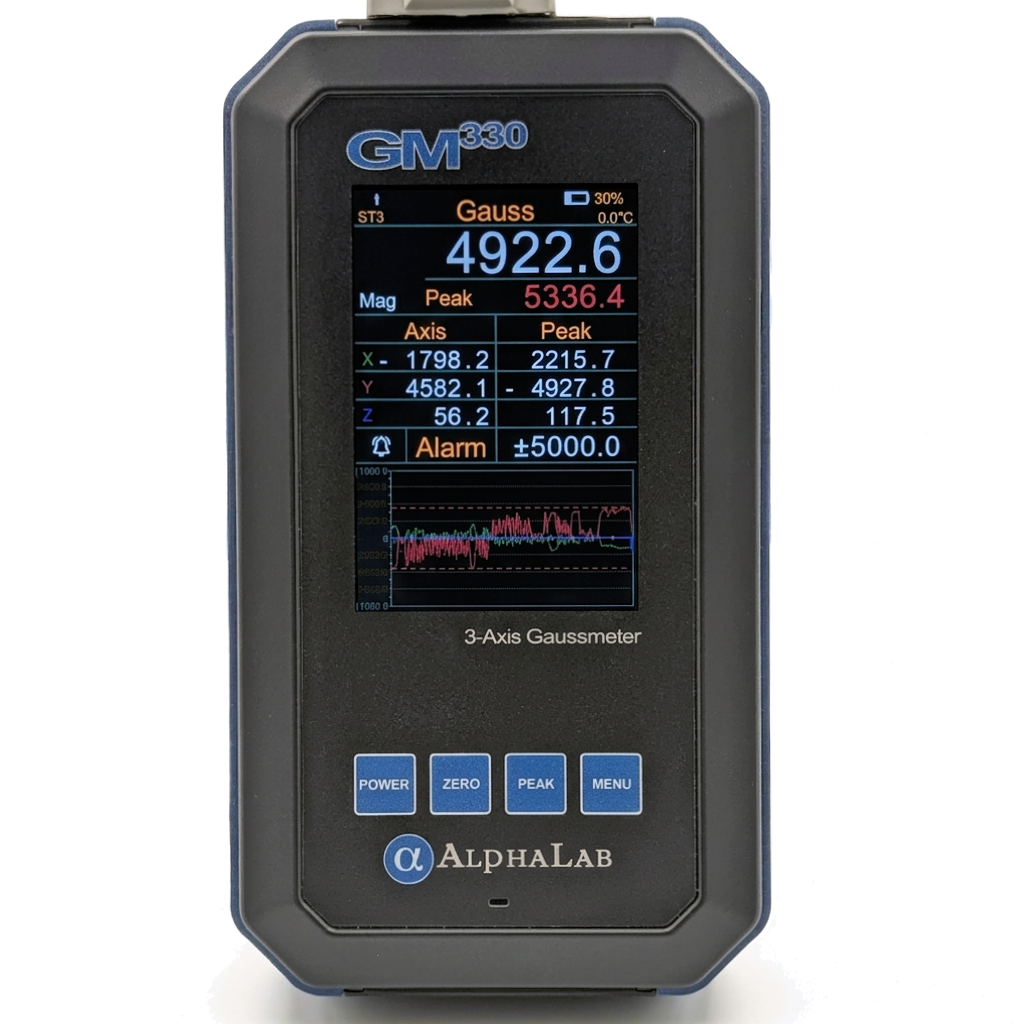 AlphaLab GM330FP | Gaussmeter Model GM330 with Flex Probe | AC/DC to 30 kG - generaltechuae