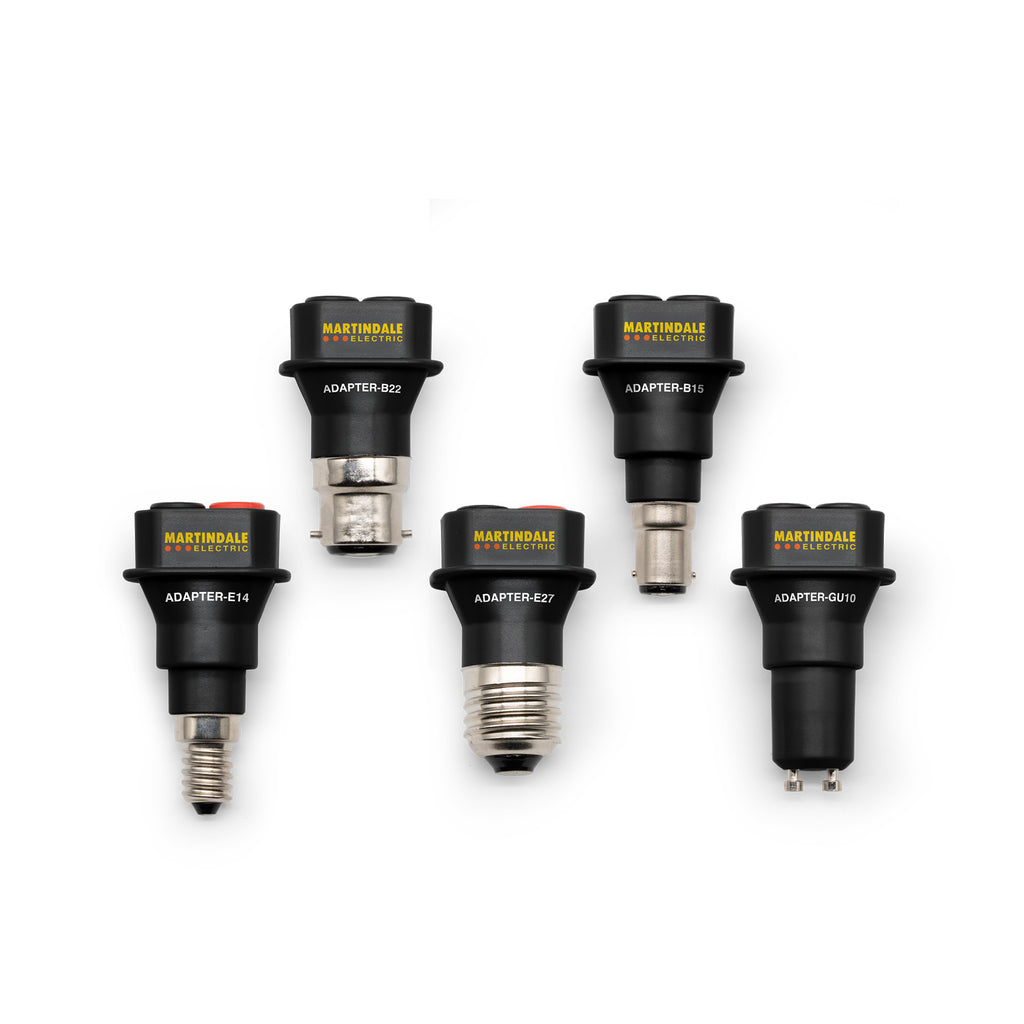 Martindale MARLAMPKIT20 | LAMPKIT20 Lamp Adaptor Kit | B22, B15, E27, E14, GU10 to 4 mm - generaltechuae (2)