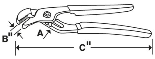 Snap-on AWP160 | 16" Tongue-and-Groove Adjustable Joint Pliers | 16-3/4 in long, 8 positions