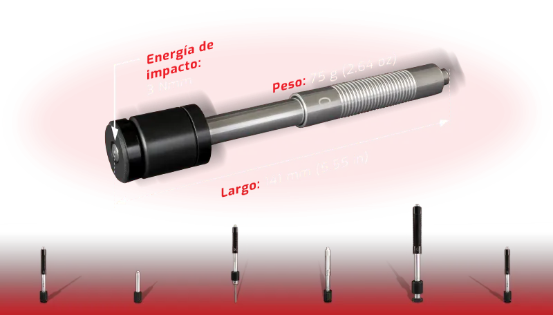 DMQ QHS502 | Type C Leeb Impact Device | 3 Nmm impact energy, 141 mm - generaltechuae