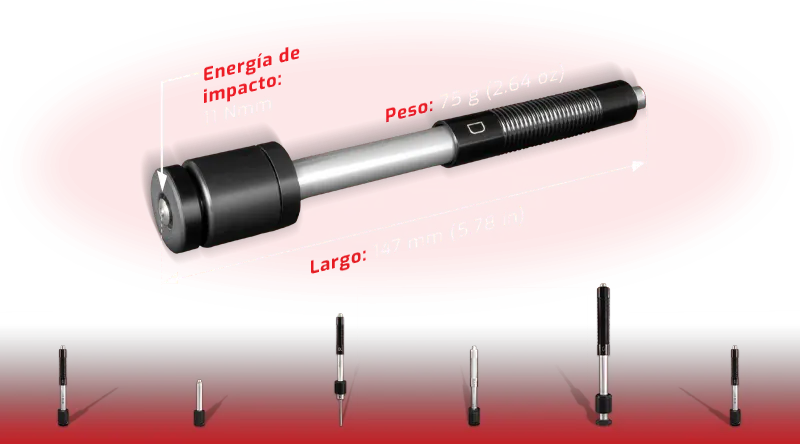 DMQ QHS102 | Type D Leeb Impact Device | 11 Nmm impact energy, 147 mm - generaltechuae