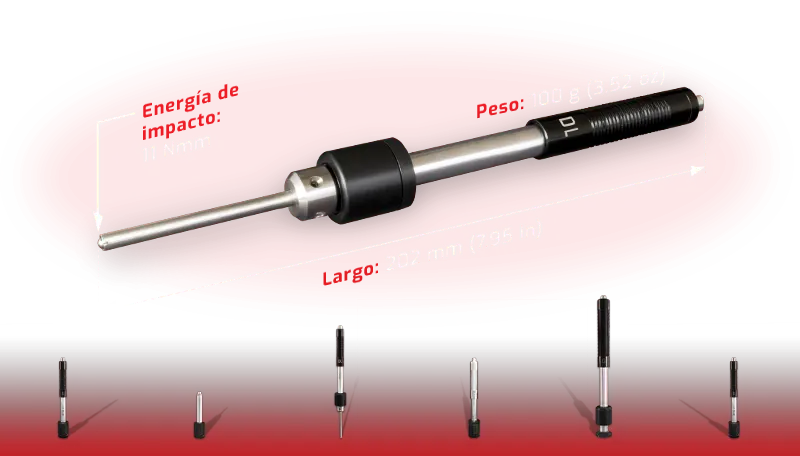 DMQ QHS311 | Type DL Leeb Impact Device | 11 Nmm impact energy, 202 mm - generaltechuae