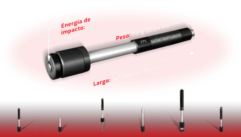 DMQ QHS702 | Type E Leeb Impact Device | 11 Nmm impact energy, 155 mm - generaltechuae