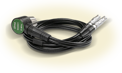 DMQ QSS501 | 5 MHz Ø10 mm 90° transducer | Range 1–300 mm - generaltechuae