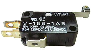Omron V-156-1C5, Roller Lever Micro Switch, Quick Connect Terminal, 15 A @ 250 V ac, SP-CO, IP40