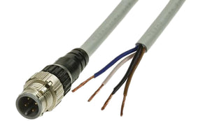 Omron XS5H-D421-C80-F, Straight Male 4 way M12 to Unterminated Sensor Actuator Cable, 1m