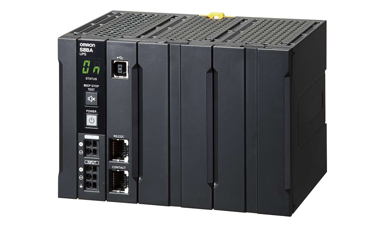 Omron S8BA-24D24D240LF, 24V dc Input DIN Rail Uninterruptible Power Supply (240W)
