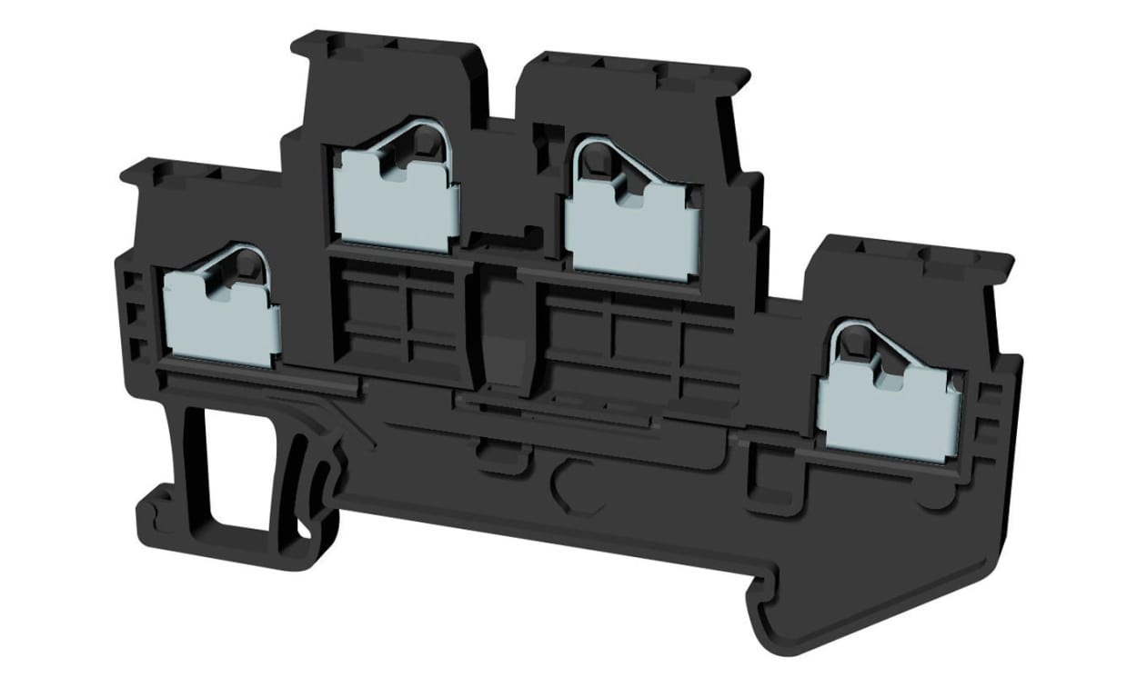 Omron XW5T-P1.5-1.1-2, XW5T Series Grey, 1.5mm², Double-Level, Push In Termination
