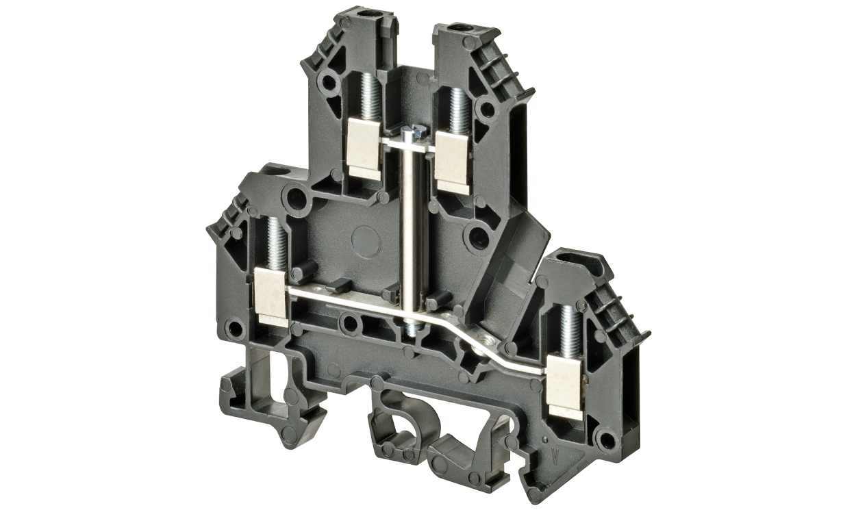 Omron XW5TS25112V, XW5T Series Black, 2.5mm², Double-Level, Screw Termination