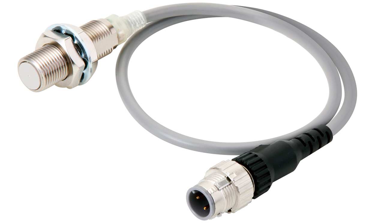 Omron E2E-X3B4-M1TJ-IL3 0.3M, Inductive Threaded Barrel Proximity Sensor, M12, 3 mm Detection, PNP NO, 10 → 30 V dc