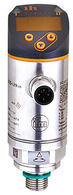 ifm PN2593, Pressure Sensor, 0bar Min, 25bar Max, Analogue + PNP-NO/NC Programmable Output, Relative Reading