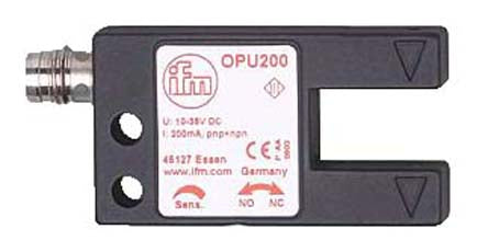 ifm OPU200, Through Beam Photoelectric Sensor, Fork Sensor, >0.3 mm Detection Range IO-LINK