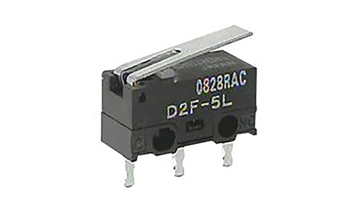 Omron D2F-5L, Microswitch, PCB Pin Terminal, 5 A, SPDT
