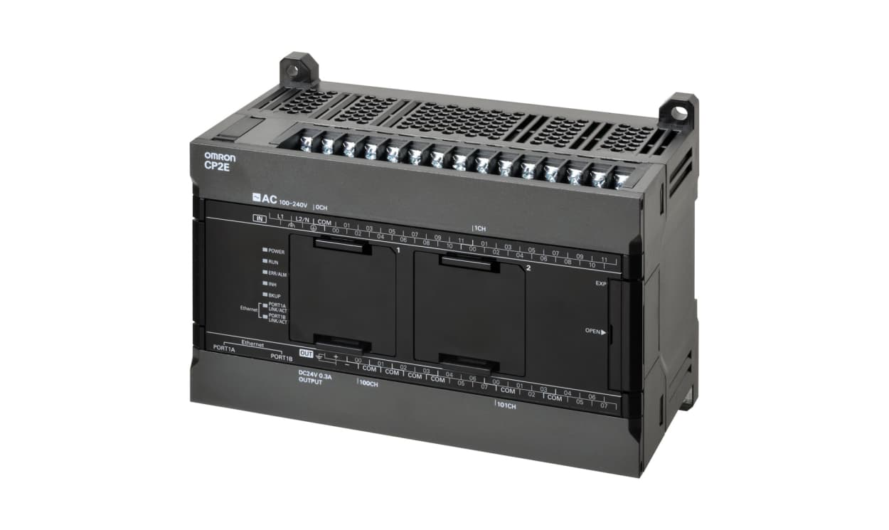 Omron CP2E-N40DR-A, CP2E Series PLC CPU for Use with CP2E Series, 220 V Supply, Relay Output, 24-Input, Digital Input - generaltechuae