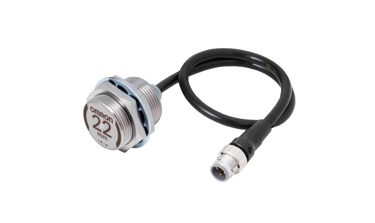 Omron E2EW-X22C130-M1TJ 0.3M, Inductive Threaded Barrel Proximity Sensor, M30, 22 mm Detection, NPN NO, 10 → 30 V dc - generaltechuae