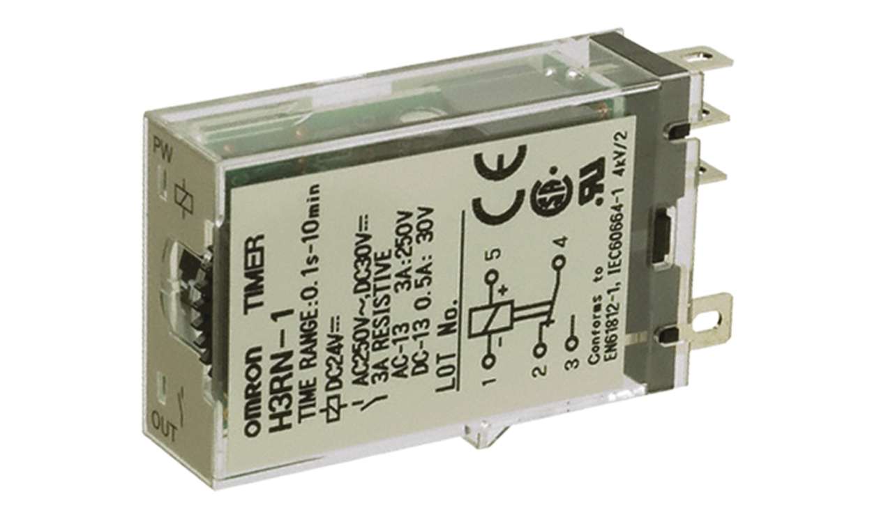 Omron H3RN-11 24VAC, H3RN Series Plug In Timer Relay, 24V ac, 1-Contact, 0.1 min → 10h