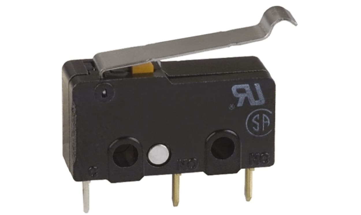 Omron SS-01GL13-FD, Simulated Roller Lever Micro Switch, PCB Terminal, 100 mA @ 30 V dc, SPDT, IP40