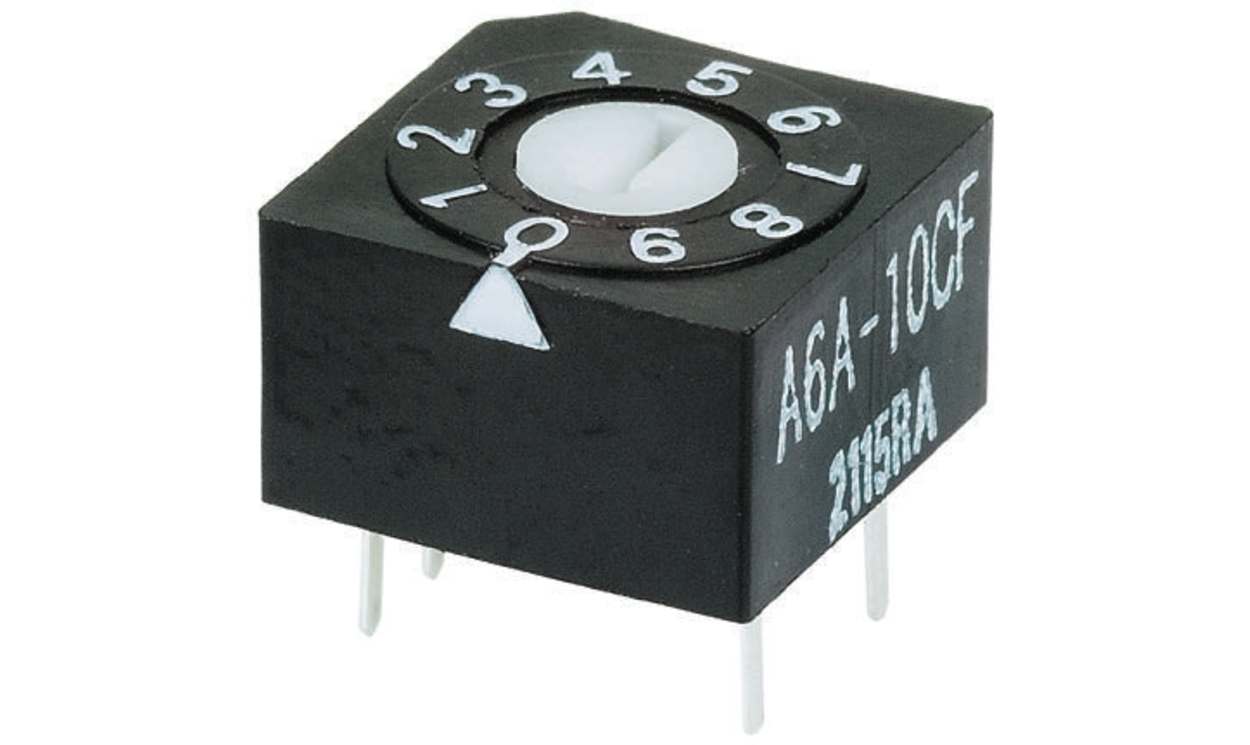Omron A6A-10RF, 10 Way Through Hole DIP Switch 10P