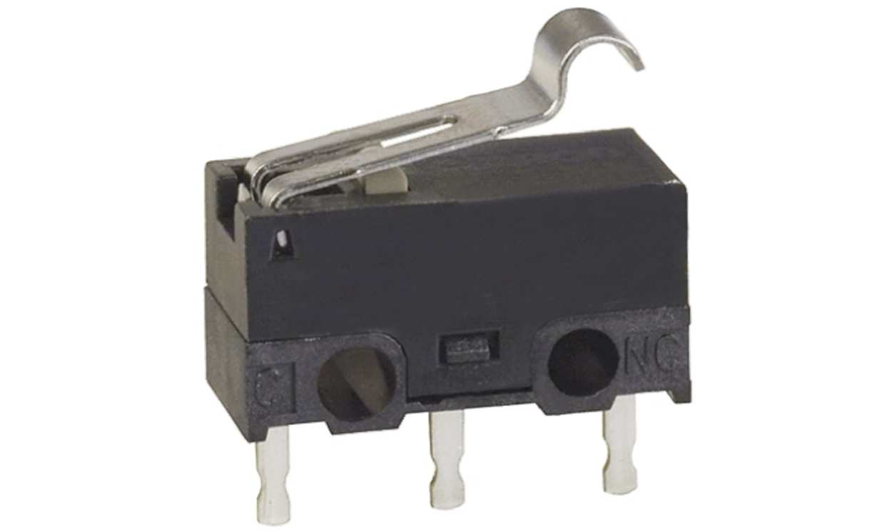Omron D2F-FL3-T, Simulated Roller Lever Micro Switch, PCB Terminal, 1 A @ 125 V ac, SPDT, IP40