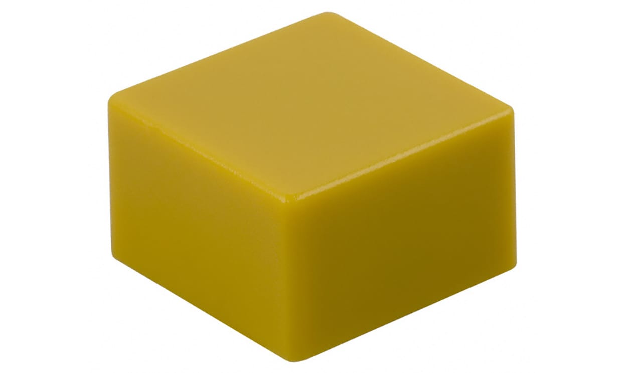 Omron B32-1330, Yellow Tactile Switch Cap for Series B3F-4000, Series B3F-5000, Series B3W-4000,
