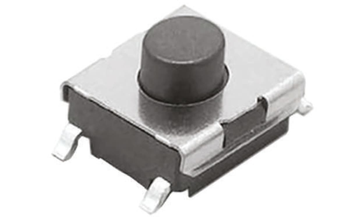 Omron B3FS-1000, Plunger Tactile Switch, SPST 50 mA @ 24 V dc 0.5mm Through Hole