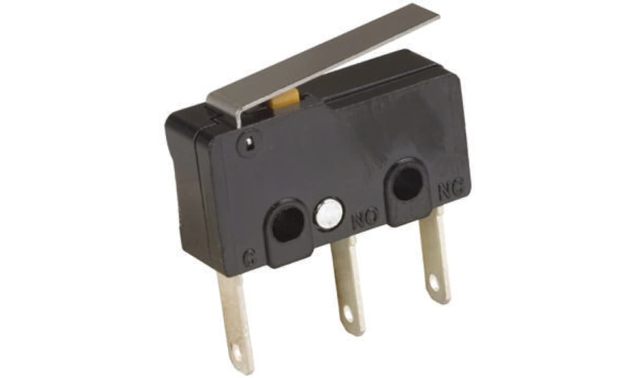 Omron SS-01GL2T, Roller Lever Micro Switch, Tab Terminal, 100 mA @ 30 V dc, SPDT, IP40