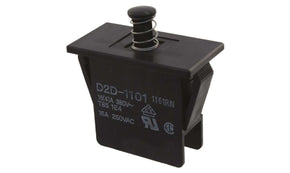 Omron D2D-1102, Door Micro Switch, Plunger, SPST 16 A @ 250 V ac, -25 → +85°C