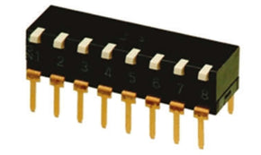 Omron A6TR8104, 8 Way Through Hole DIP Switch SPST, Lever Actuator