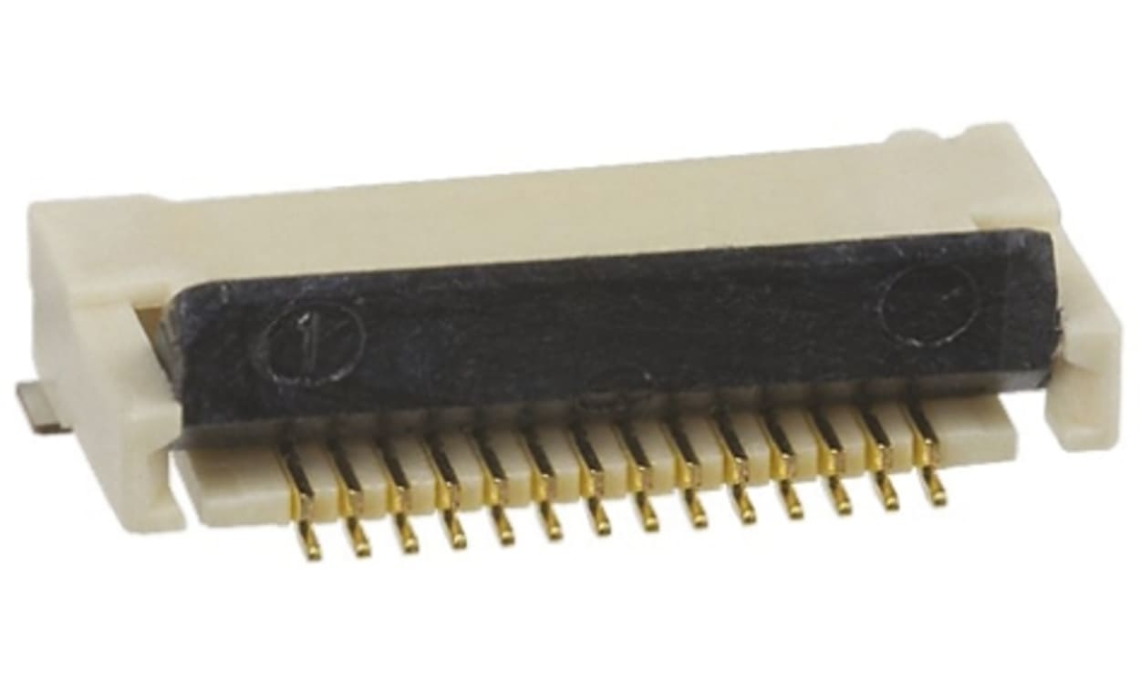 Omron XF2M-1415-1A, , XF2M 0.5mm Pitch 14 Way Right Angle Female FPC Connector, Top and Bottom Contact