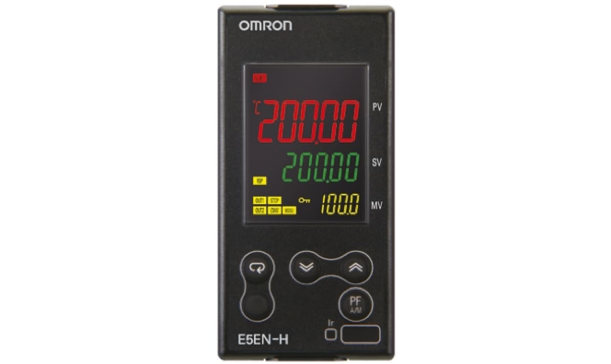 Omron E5EN-HAA2HBM-500 100-240 VAC, E5EN Panel Mount PID Temperature Controller, 48 x 48mm, 3 Output With additional card, 100 → 240 V ac Supply