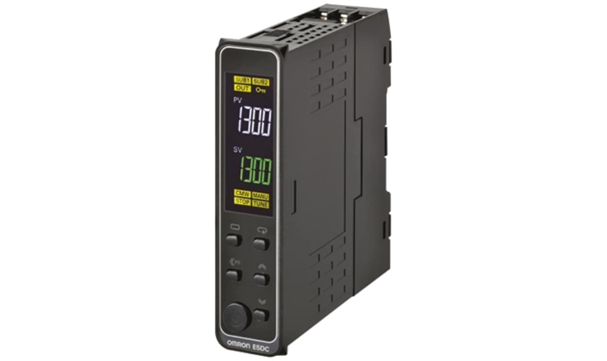 Omron E5DC-RX2ASM-017, E5DC DIN Rail, Panel Mount PID Temperature Controller, 48 x 48mm, 2 Output Relay, 100 → 240 V ac Supply Voltage - generaltechuae