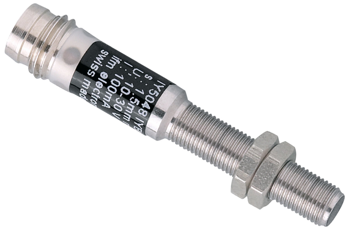 ifm IY5048, Inductive Threaded Barrel Proximity Sensor, M5, 1.5 mm Detection, PNP NO, 10 → 30 V dc