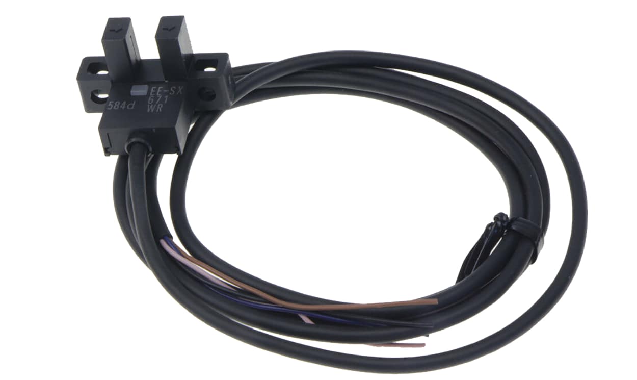 Omron EE-SX671-WR 1M, Through Beam Photoelectric Sensor, Fork Sensor, 5 mm Detection Range - generaltechuae