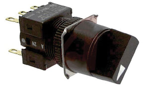 Omron A165S-T2A-2, Selector Switch - (DPDT) 16mm Cutout Diameter 2 Positions
